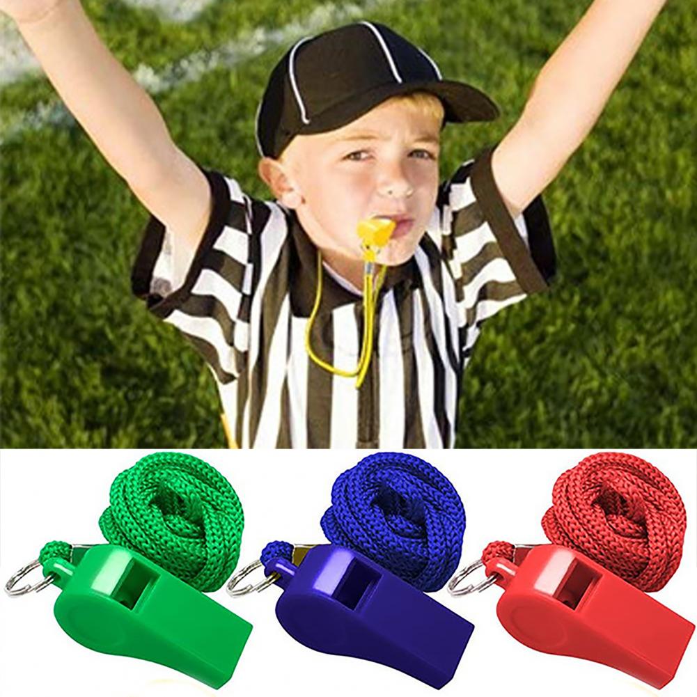 10Pcs Whistles With Lanyards L - Emergency Whistle Pea ulasan dan harga