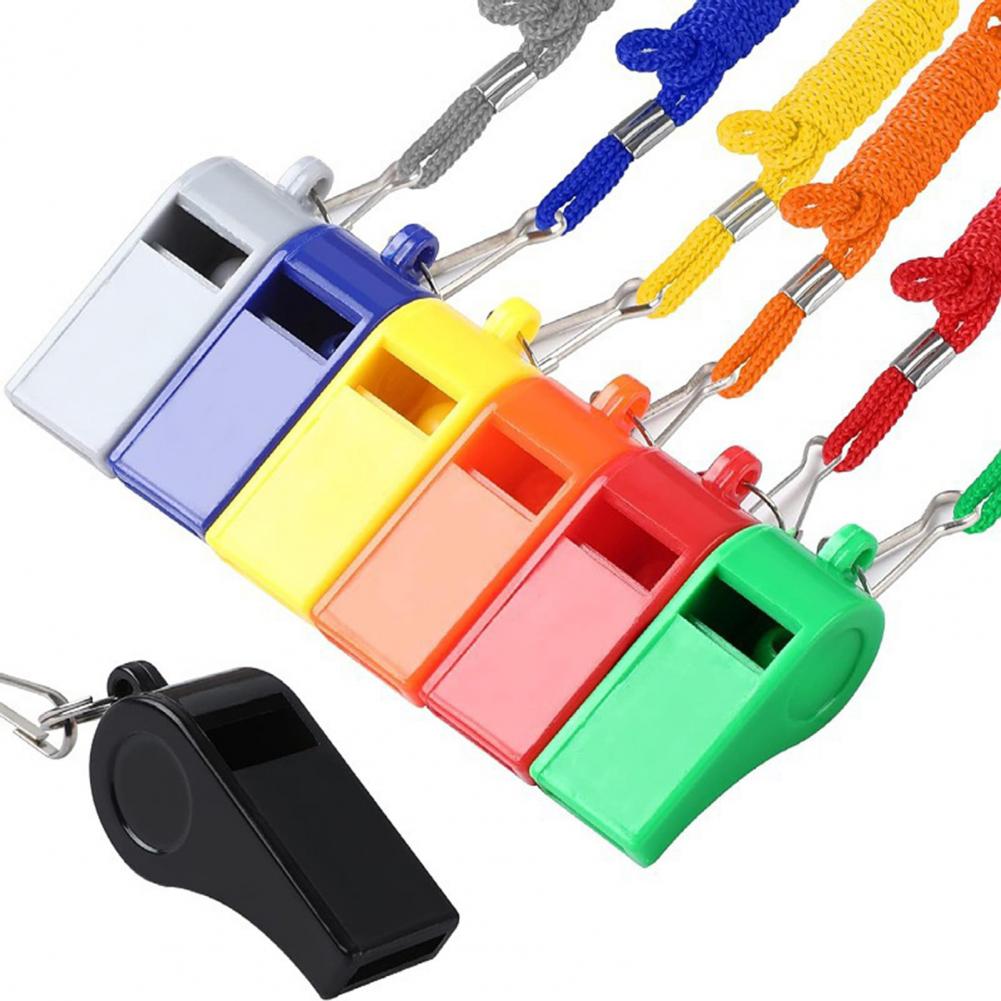 10Pcs Whistles With Lanyards L - Emergency Whistle Pea ulasan dan harga