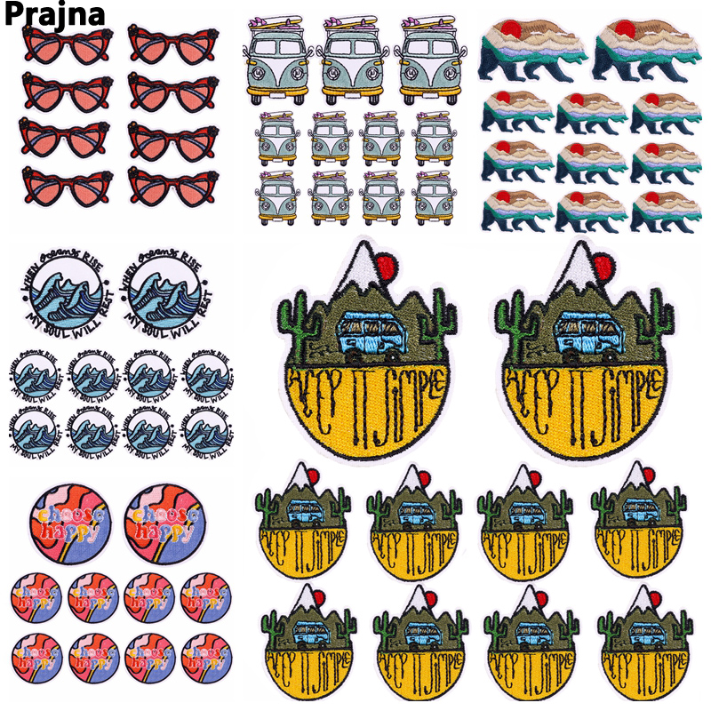 10PCS Iron On Patches Outdoor  - Outdoor Adventure Travel Show ulasan dan harga