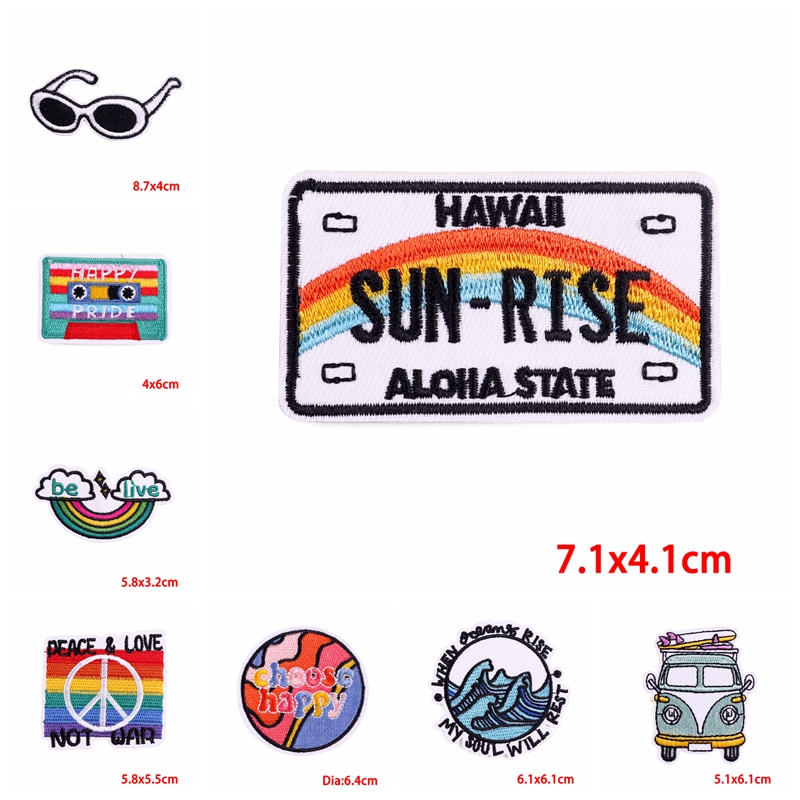 10PCS Iron On Patches Outdoor  - Outdoor Adventure Travel Show ulasan dan harga
