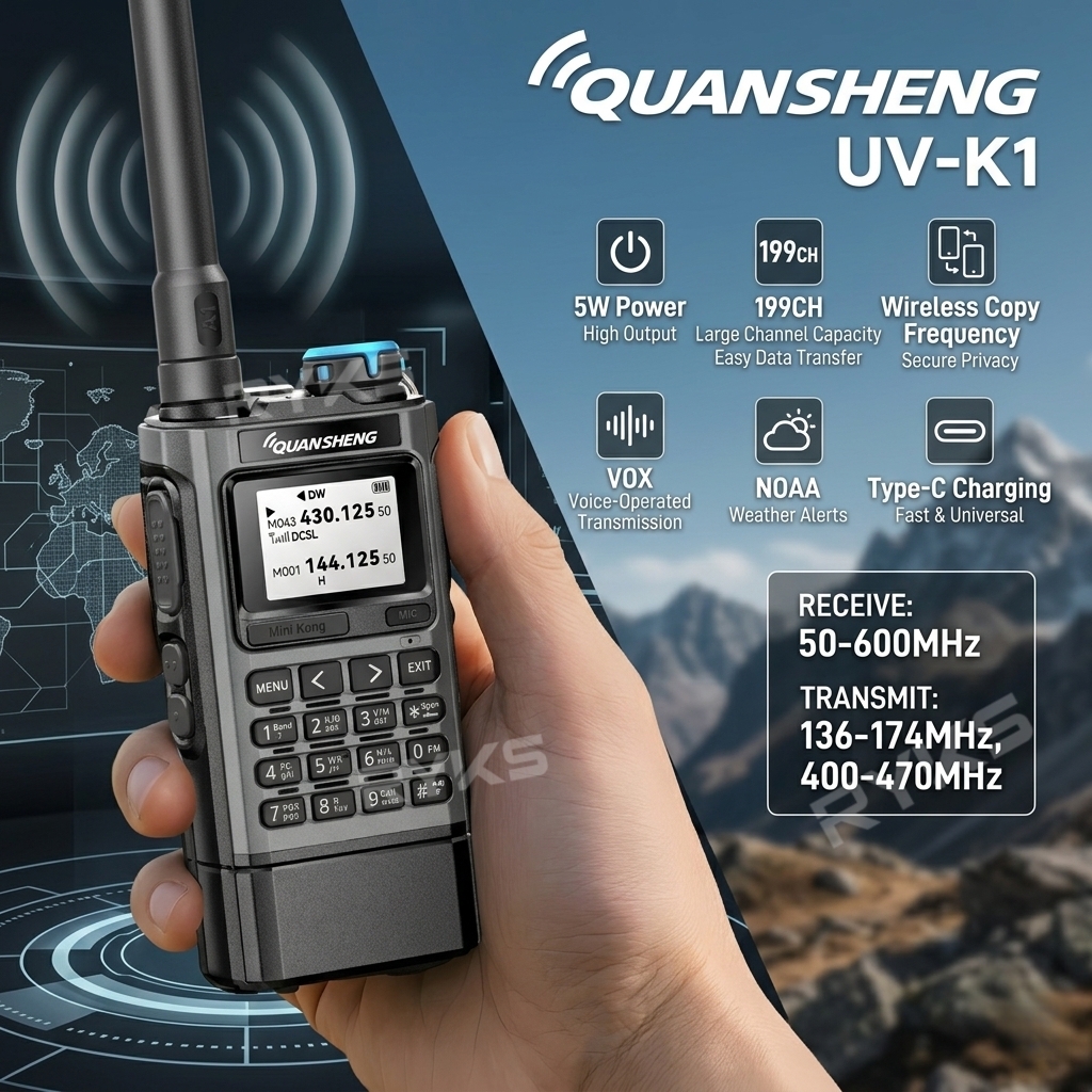 QUANSHENG UV-K1 Dual Band Walk - Outdoor Adventure Uva ulasan dan harga